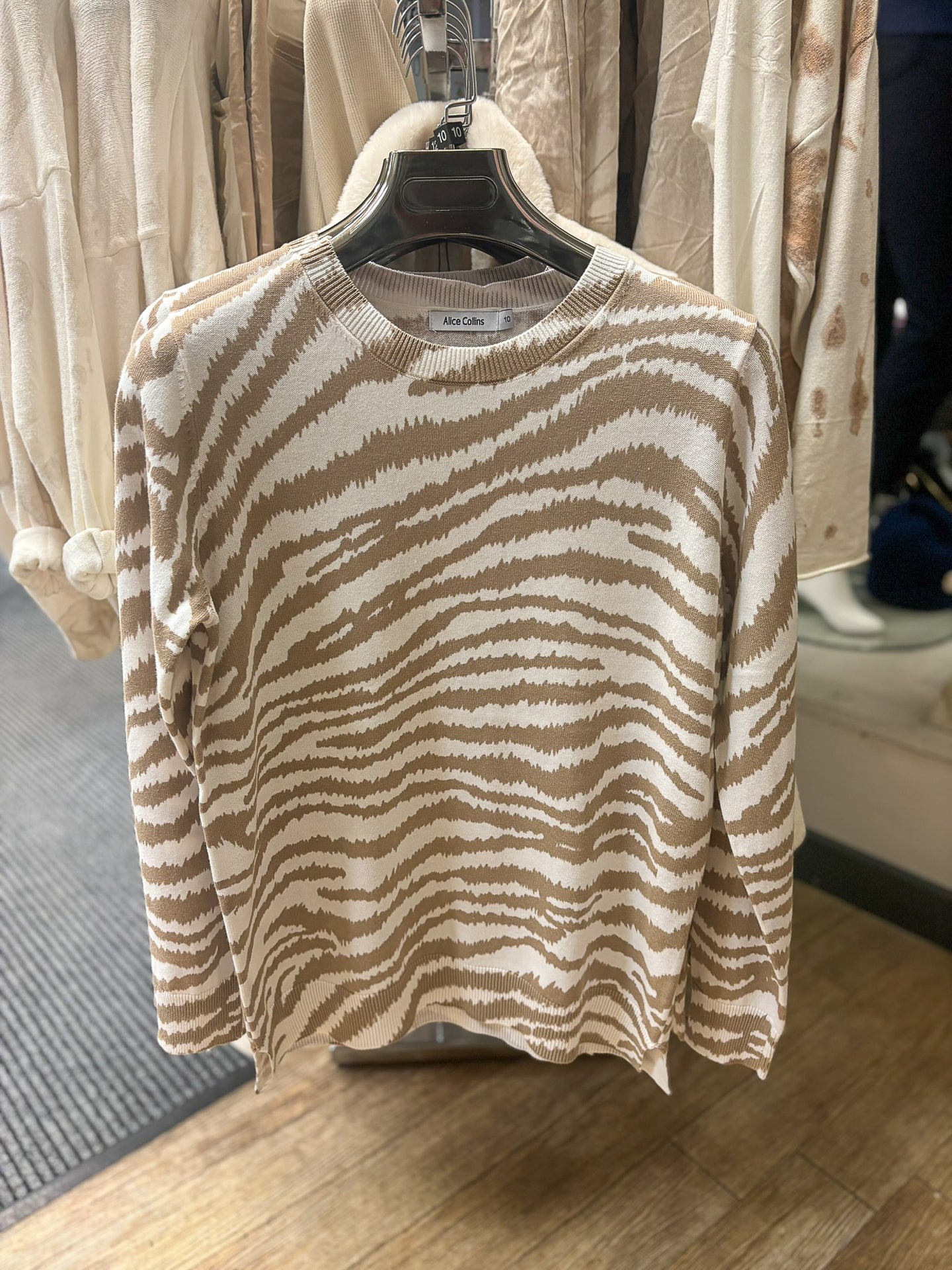 Alice Collins Jackie Pullover Zebra Print