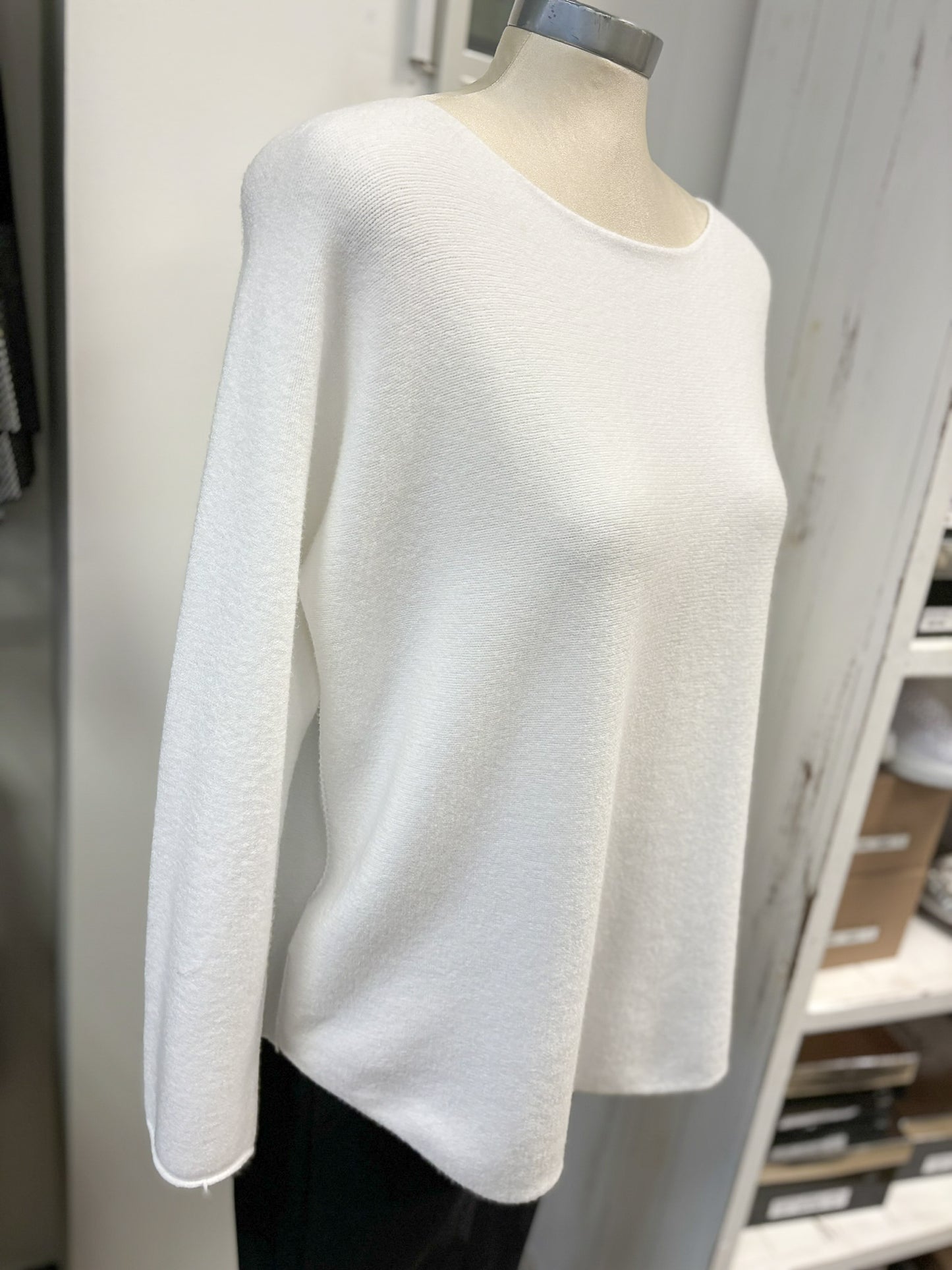 Wide Neck Plain Jumper