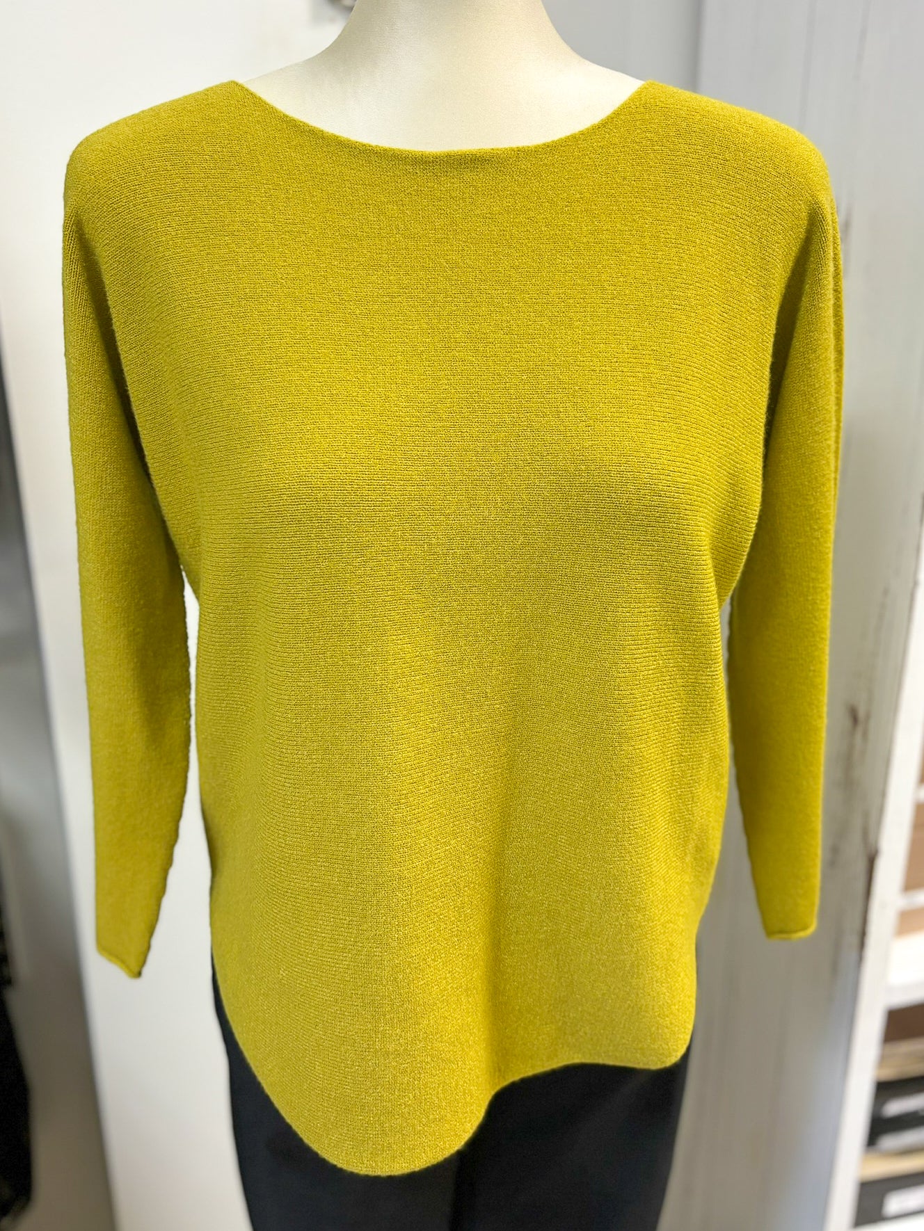 Wide Neck Plain Jumper