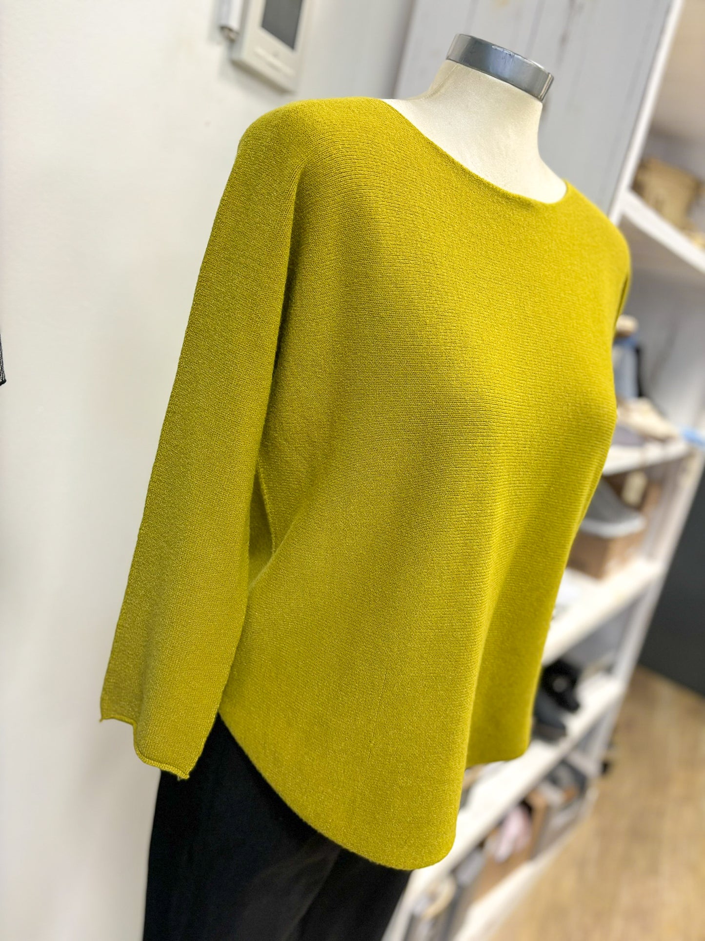 Wide Neck Plain Jumper