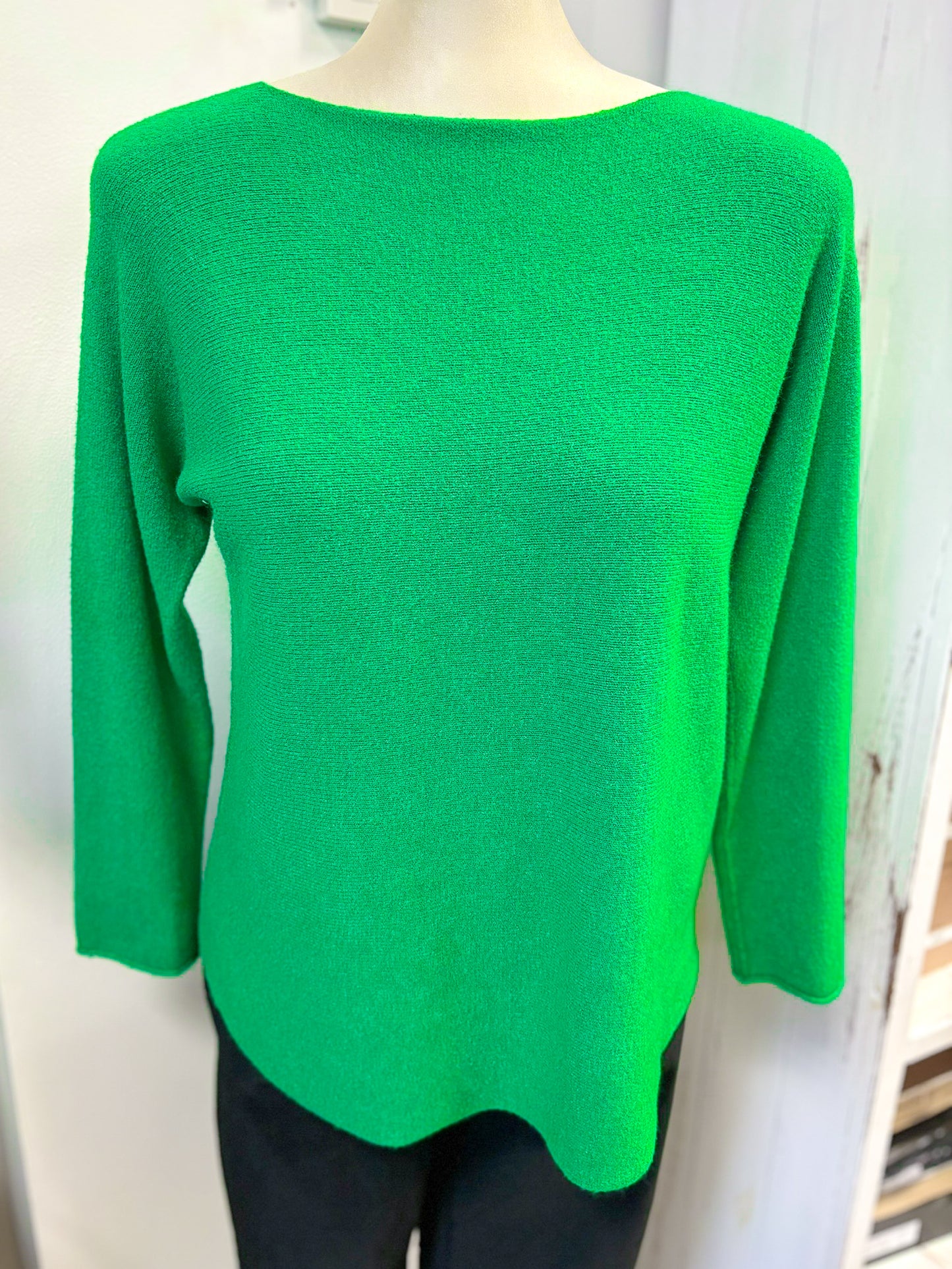 Wide Neck Plain Jumper