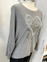 Load image into Gallery viewer, Sequin Heart Lightweight Knitted Top