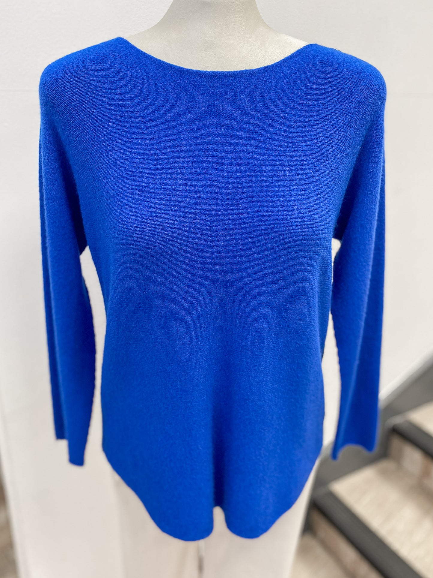 Wide Neck Plain Jumper