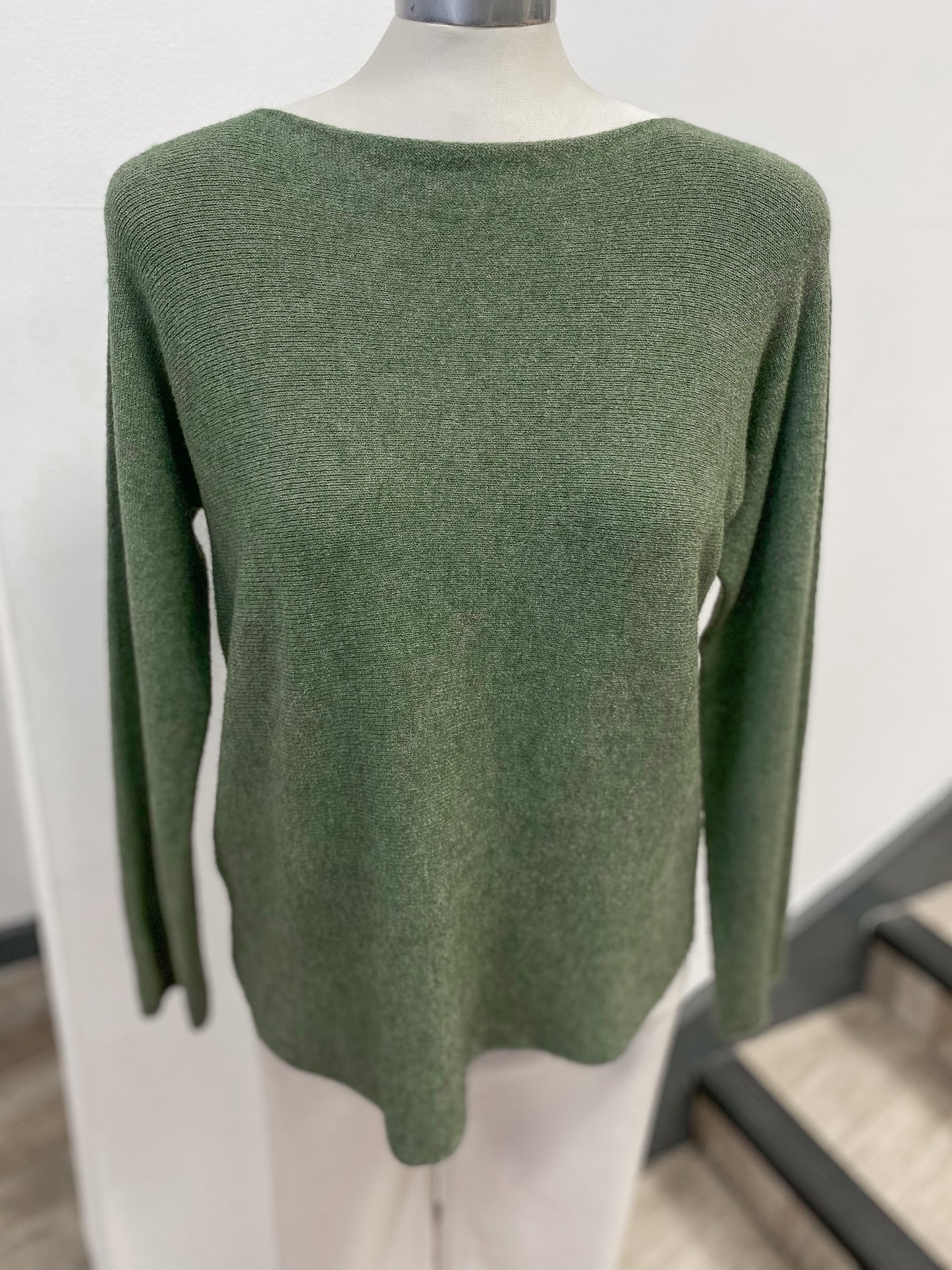 Wide Neck Plain Jumper