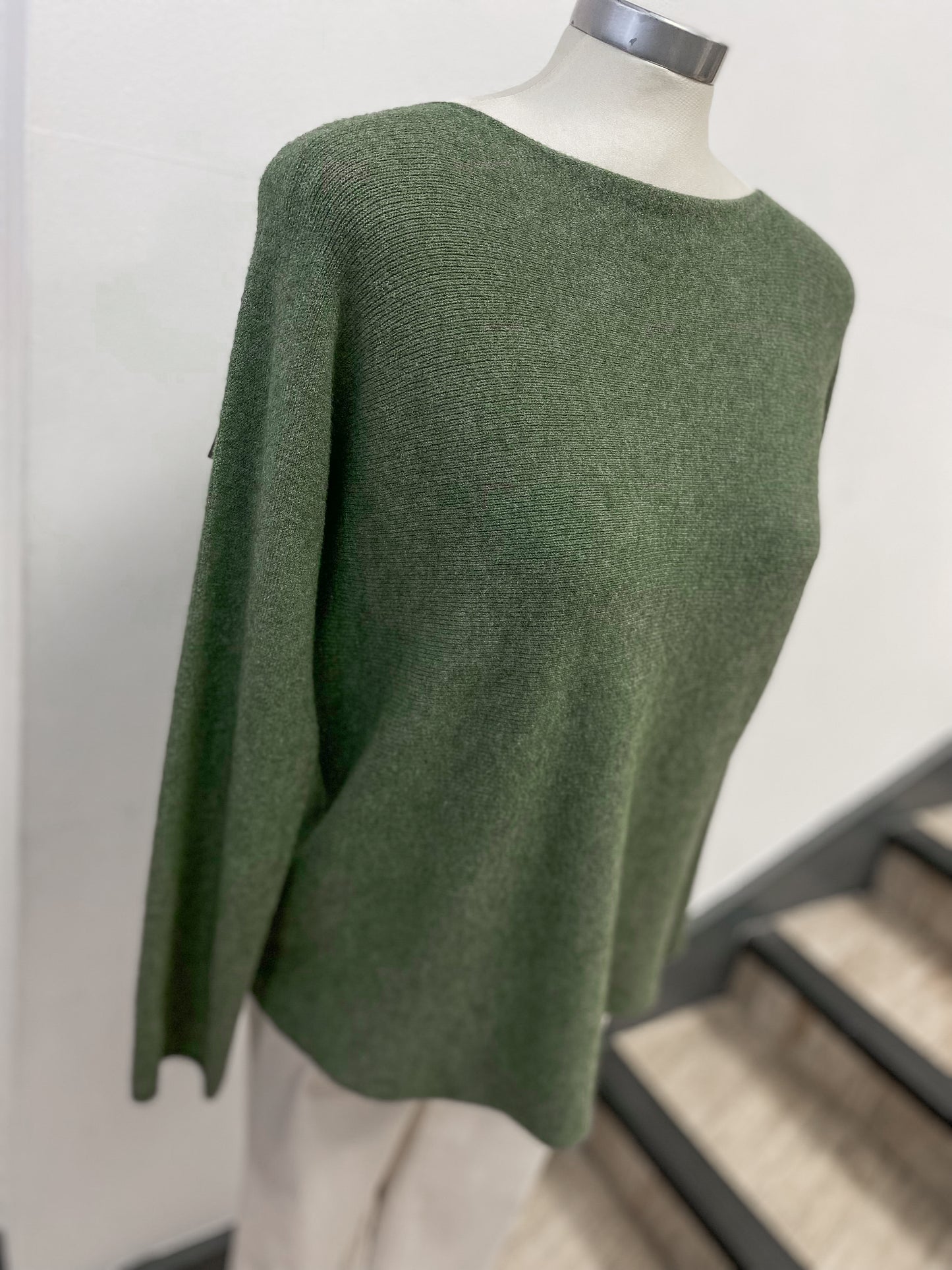 Wide Neck Plain Jumper