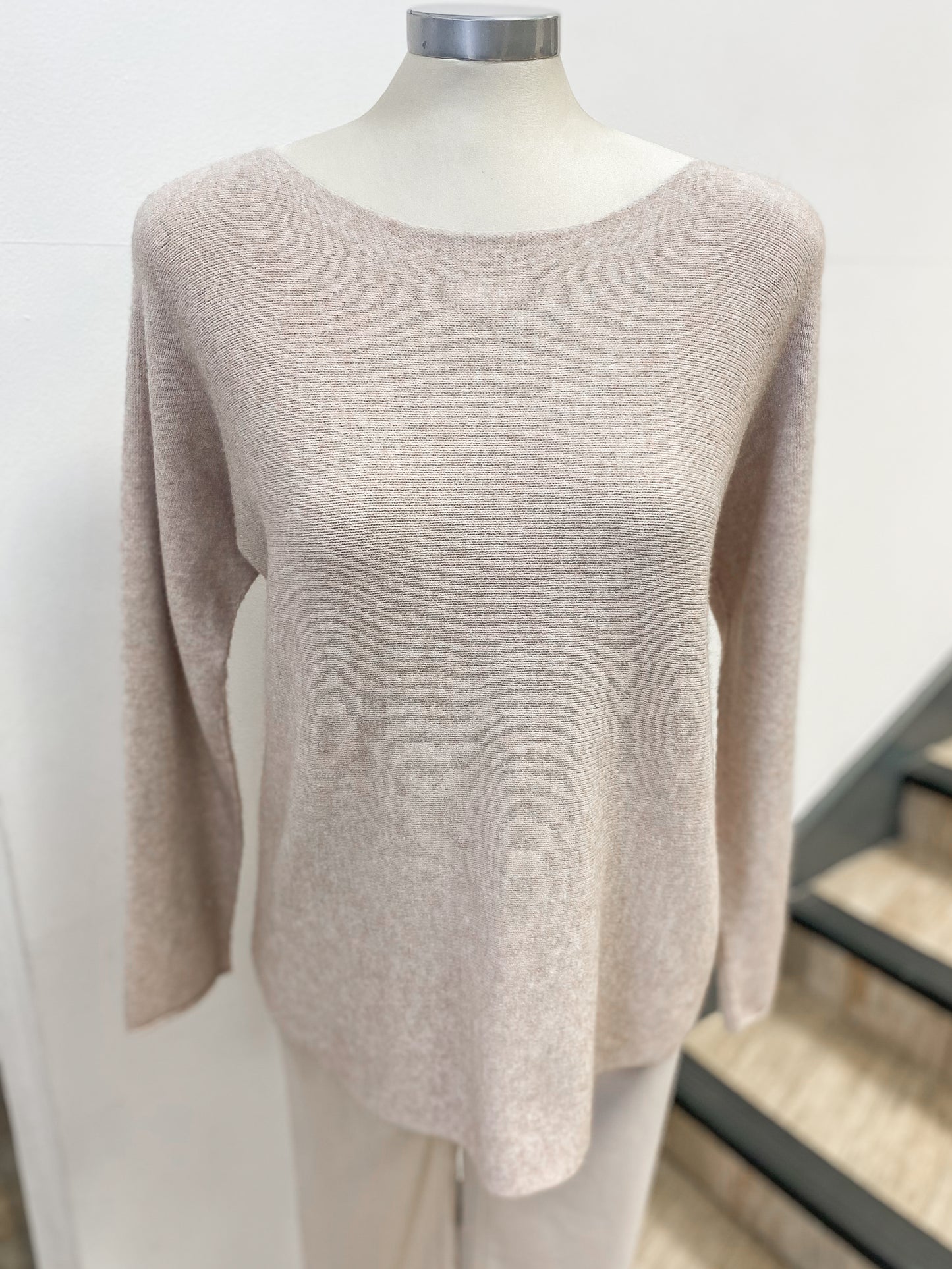 Wide Neck Plain Jumper