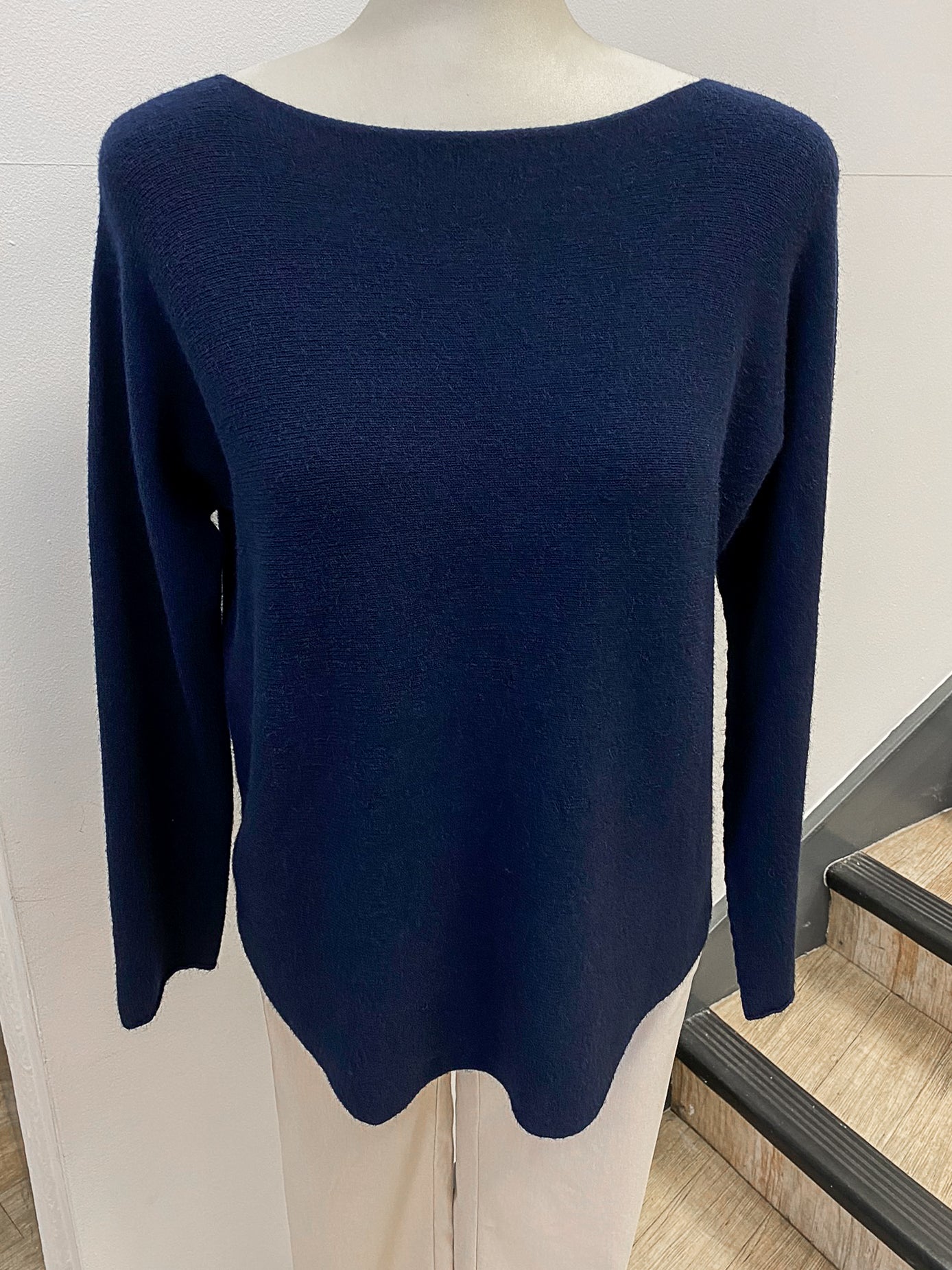 Wide Neck Plain Jumper