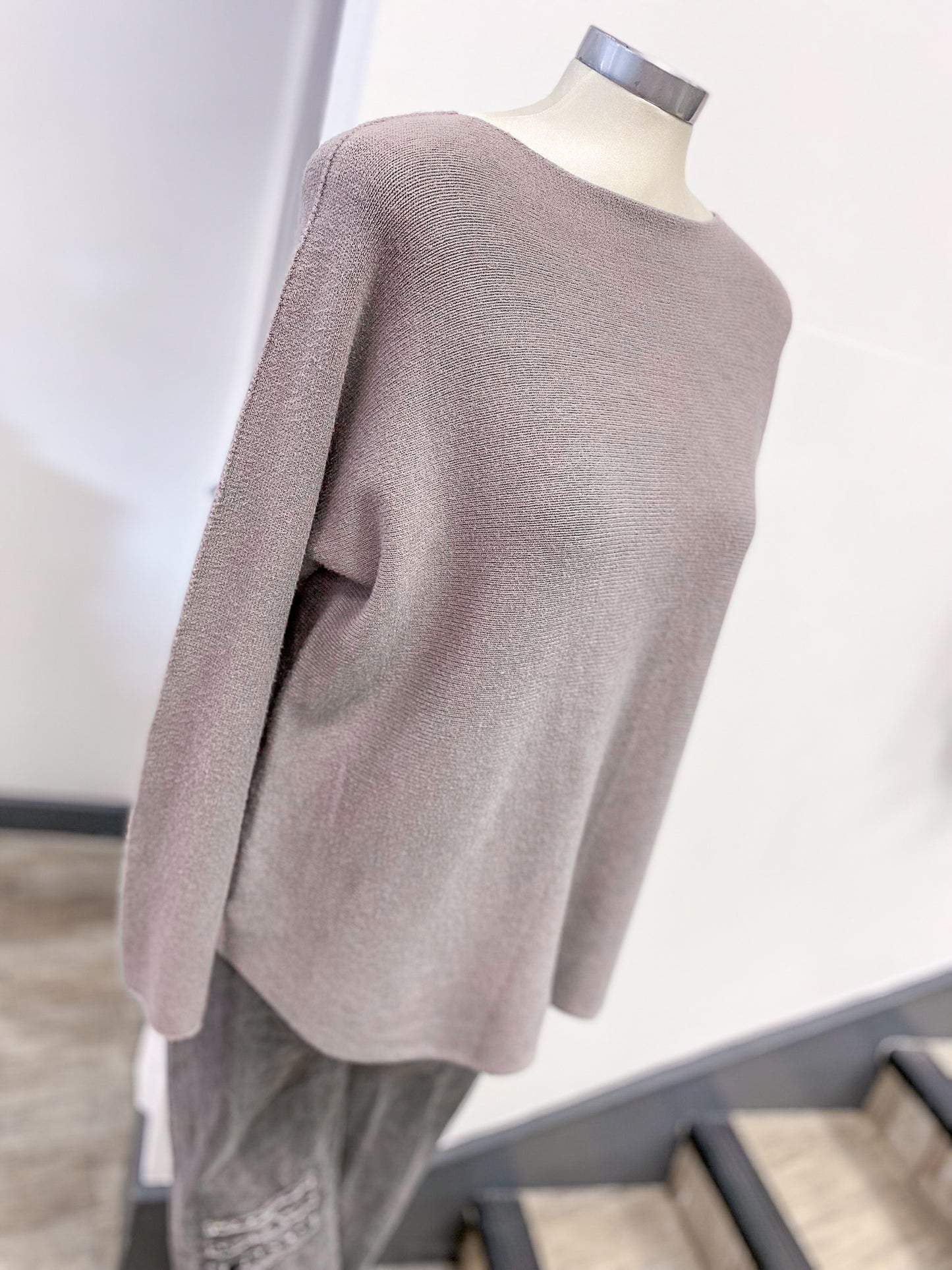 Wide Neck Plain Jumper