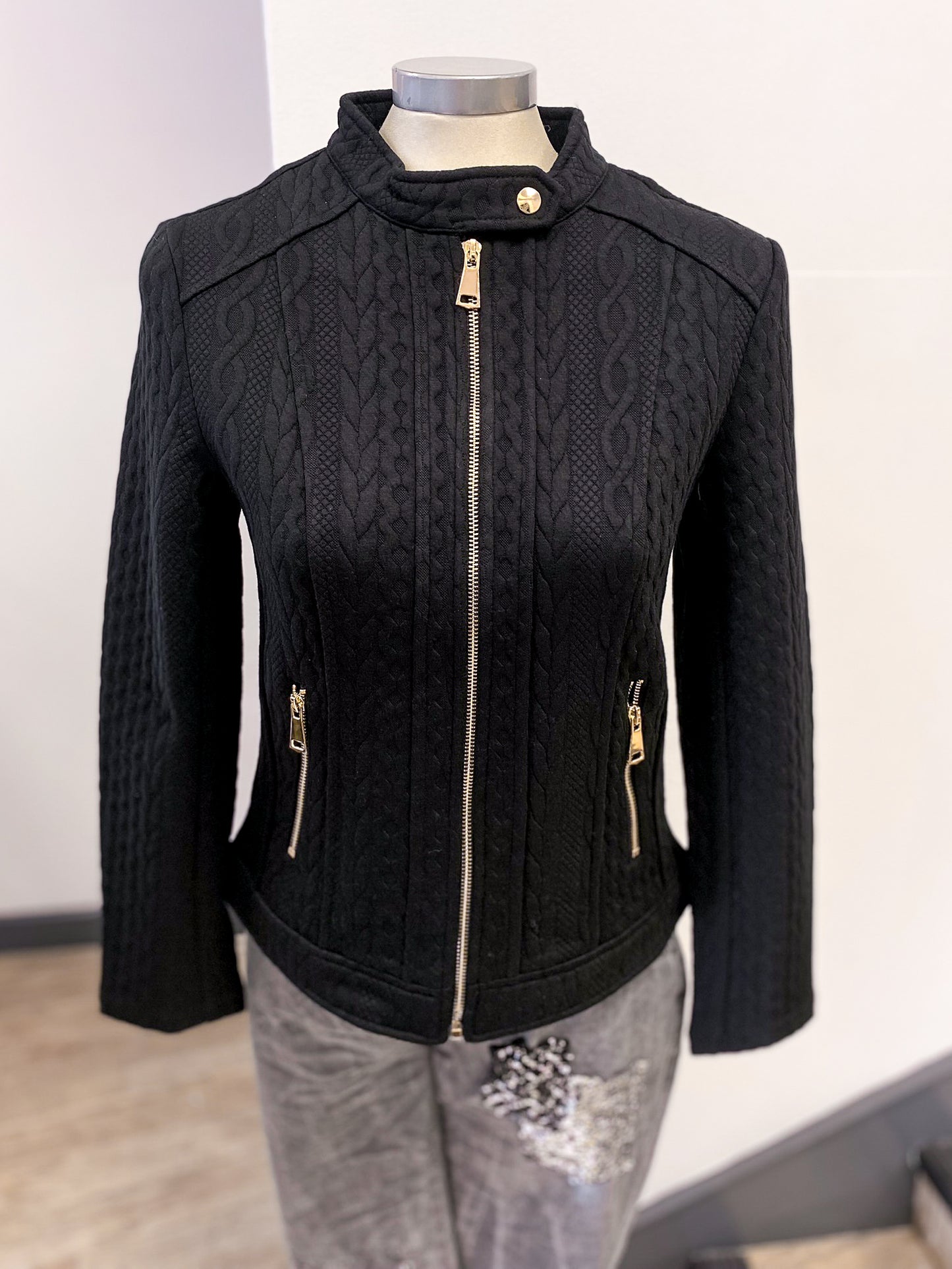 Jessica Graaf Cable Biker Jacket