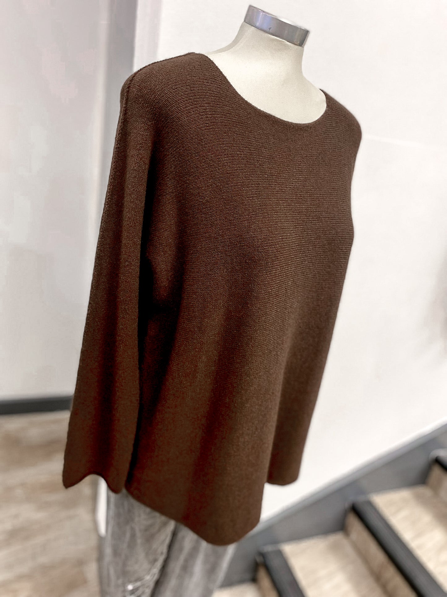 Wide Neck Plain Jumper