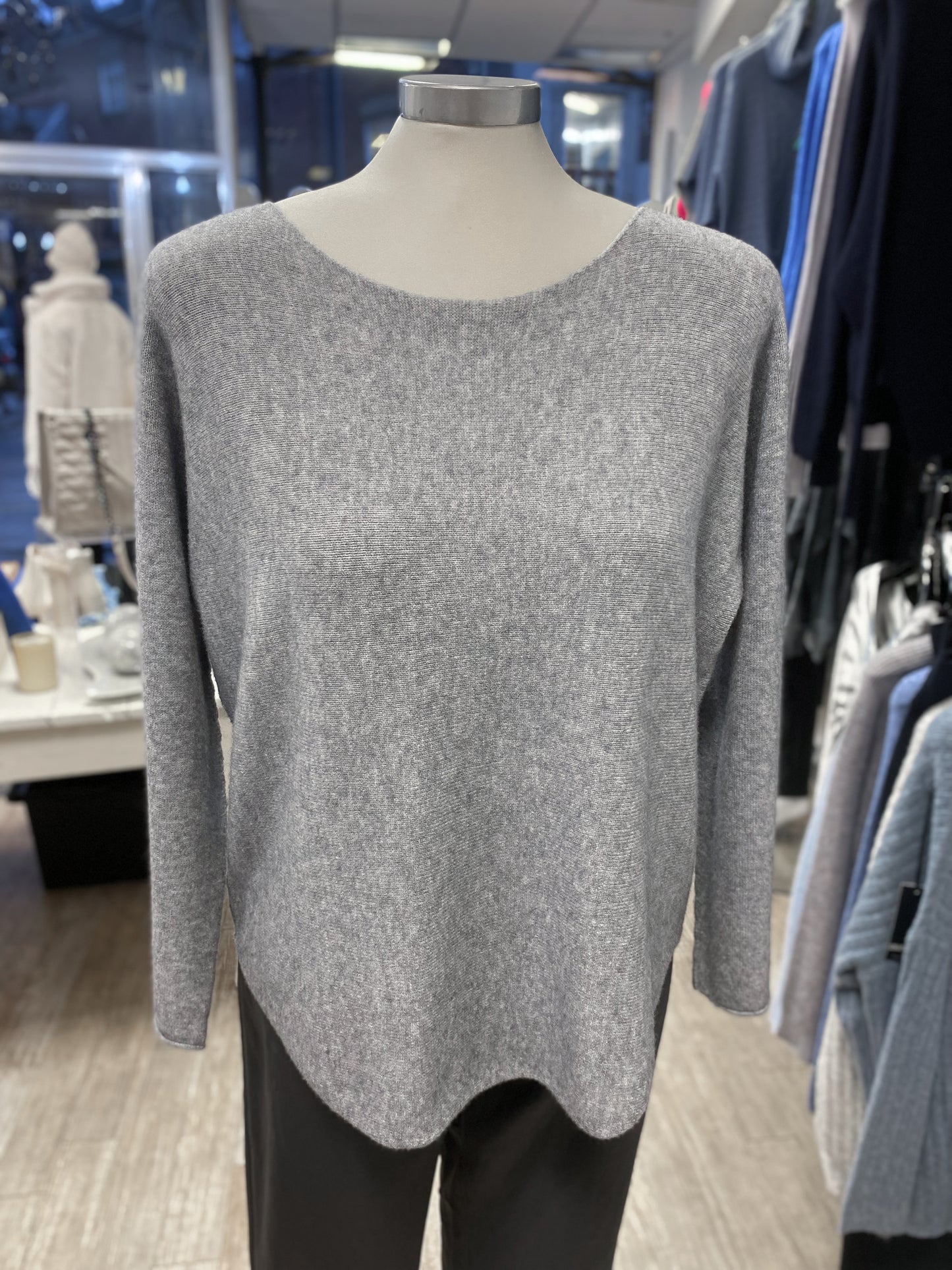 Wide Neck Plain Jumper